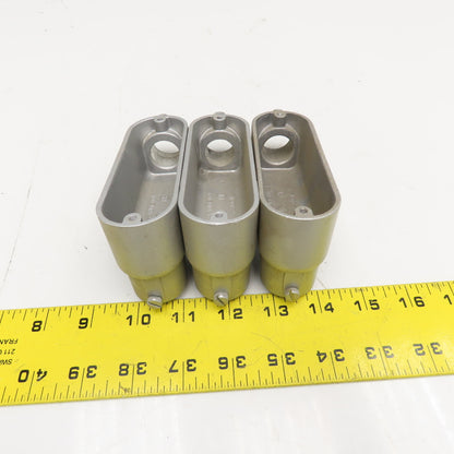 L.E. Mason Red O Dot 3/4" Conduit Body LB Elbow Lot Of 3