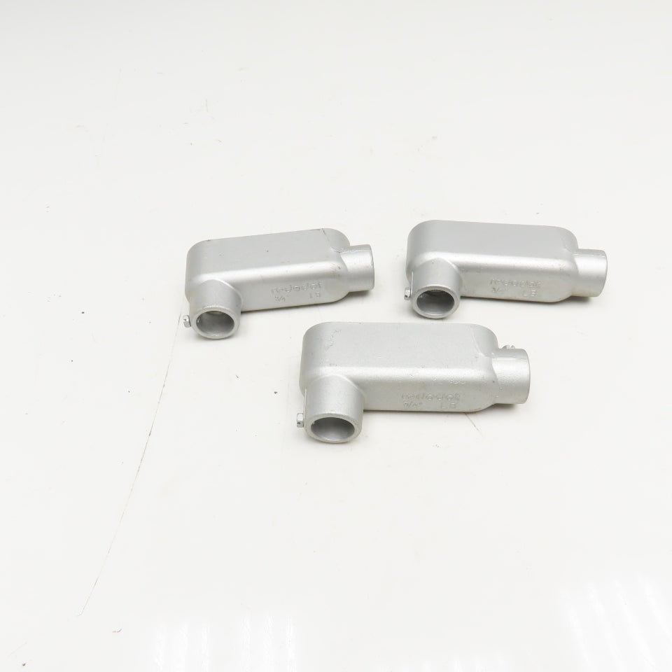 L.E. Mason Red O Dot 3/4" Conduit Body LB Elbow Lot Of 3