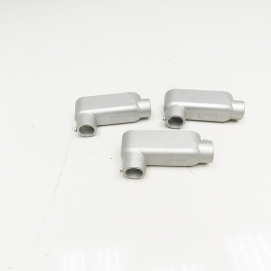 L.E. Mason Red O Dot 3/4" Conduit Body LB Elbow Lot Of 3