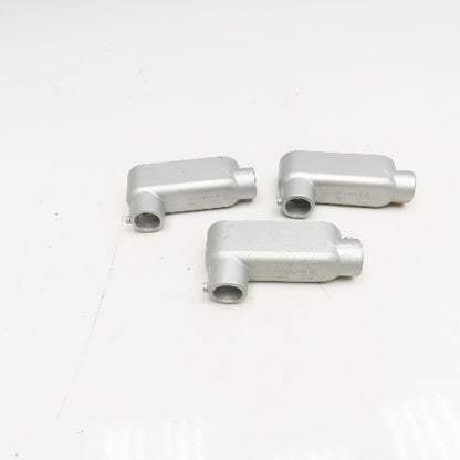 L.E. Mason Red O Dot 3/4" Conduit Body LB Elbow Lot Of 3