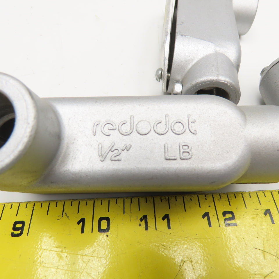 L.E. Mason Red O Dot 1/2" Conduit Body LB Slip Fit Lot Of 4