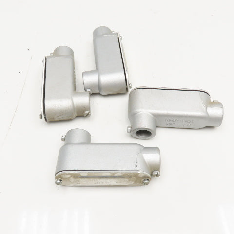 L.E. Mason Red O Dot 1/2" Conduit Body LB Slip Fit Lot Of 4