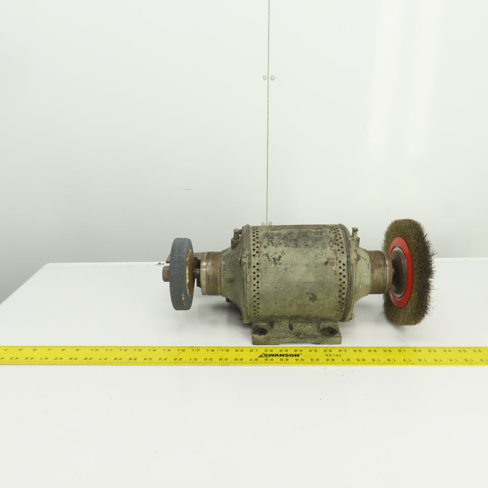 Hisey 3WFA Model 16 Vintage 8" Dual Side Bench Grinder 1/2HP 220V 3PH