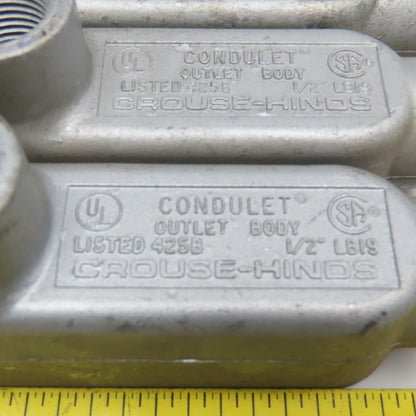 Crouse Hinds LB19 1/2" Condulet Outlet Body LB Threaded Hub Lot Of 3