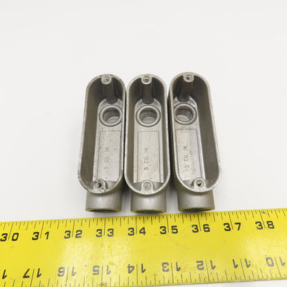 Crouse Hinds LB19 1/2" Condulet Outlet Body LB Threaded Hub Lot Of 3