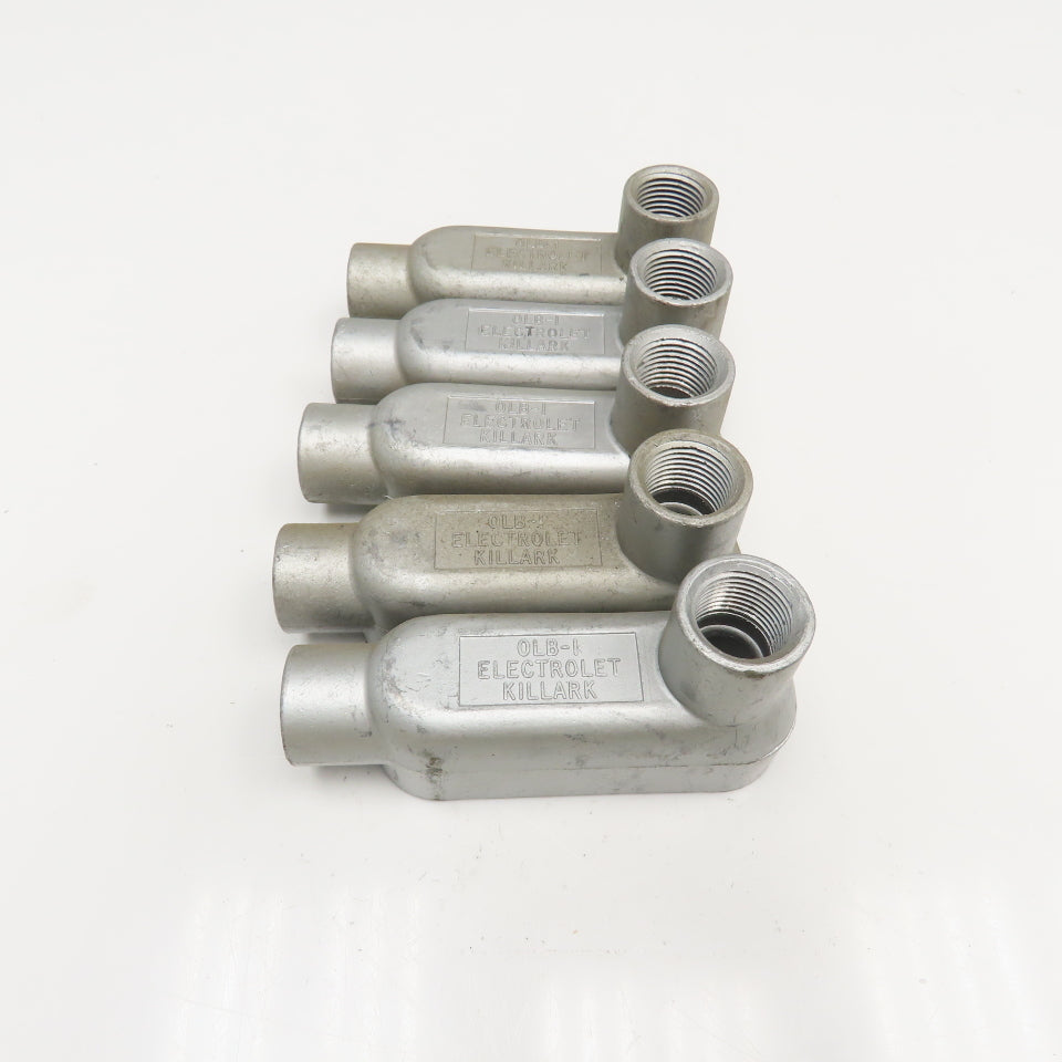 Killark 0LB-I 1/2" Electrolet Outlet Body LB Threaded Hub Lot Of 5