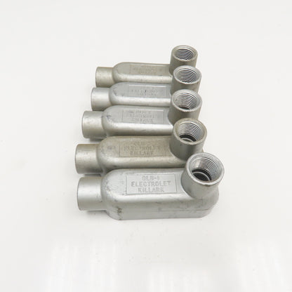 Killark 0LB-I 1/2" Electrolet Outlet Body LB Threaded Hub Lot Of 5
