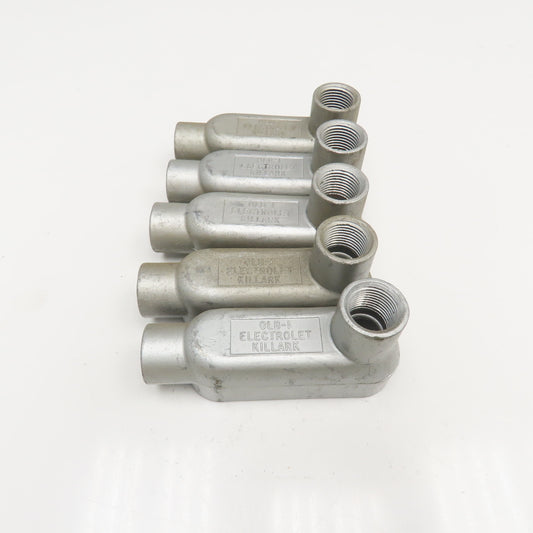 Killark 0LB-I 1/2" Electrolet Outlet Body LB Threaded Hub Lot Of 5