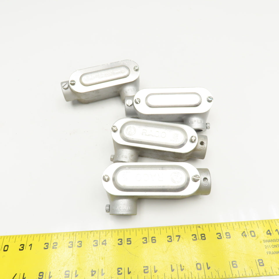 1/2" LRL Outlet Body LB Slip Fit Hub Lot Of 4
