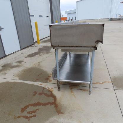 Albert Pick 276" L Stainless Steel Double Basin Commercial Prep Sink Workstation