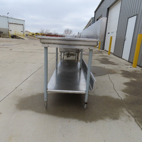 Albert Pick 276" L Stainless Steel Double Basin Commercial Prep Sink Workstation