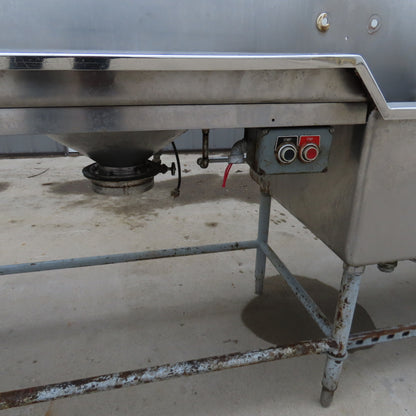 Albert Pick 276" L Stainless Steel Double Basin Commercial Prep Sink Workstation
