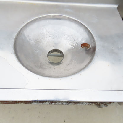 Albert Pick 276" L Stainless Steel Double Basin Commercial Prep Sink Workstation