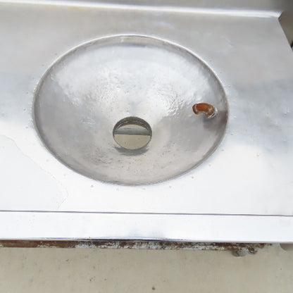 Albert Pick 276" L Stainless Steel Double Basin Commercial Prep Sink Workstation