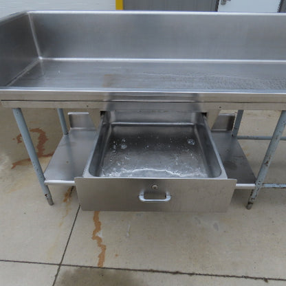 Albert Pick 276" L Stainless Steel Double Basin Commercial Prep Sink Workstation