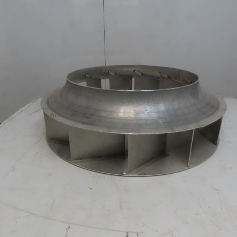 Replacement Blower Wheel Backward-Inclined Aluminum 24-1/2"Dia x 4-5/8"W 1" Bore