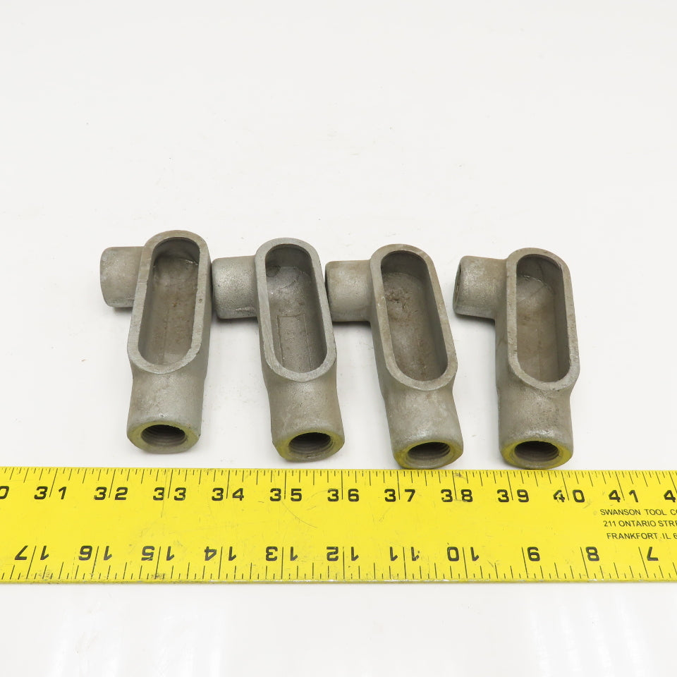 Crouse Hinds LR17 1/2" Condulet Form 7 Conduit Body Threaded Hub Lot Of 4