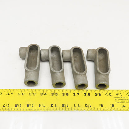 Crouse Hinds LR17 1/2" Condulet Form 7 Conduit Body Threaded Hub Lot Of 4