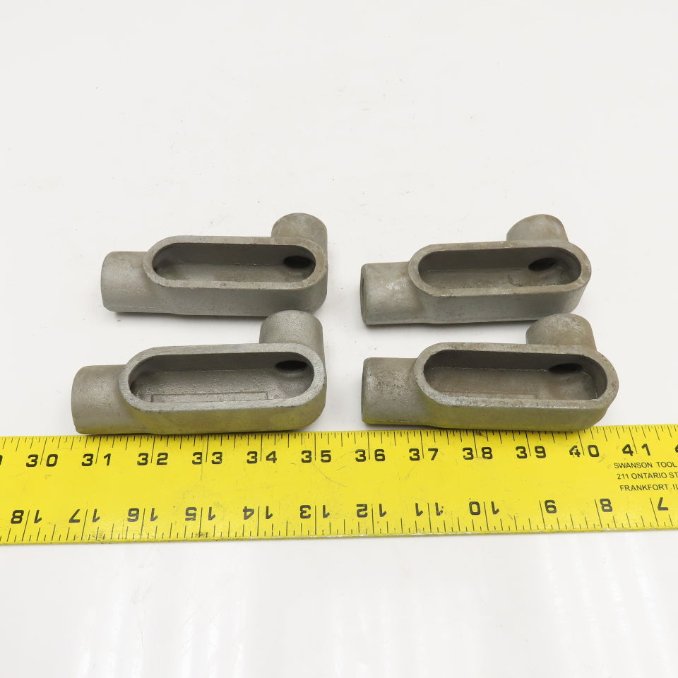 Crouse Hinds LR17 1/2" Condulet Form 7 Conduit Body Threaded Hub Lot Of 4