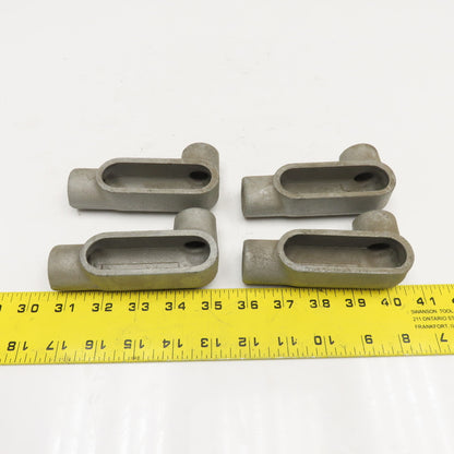 Crouse Hinds LR17 1/2" Condulet Form 7 Conduit Body Threaded Hub Lot Of 4