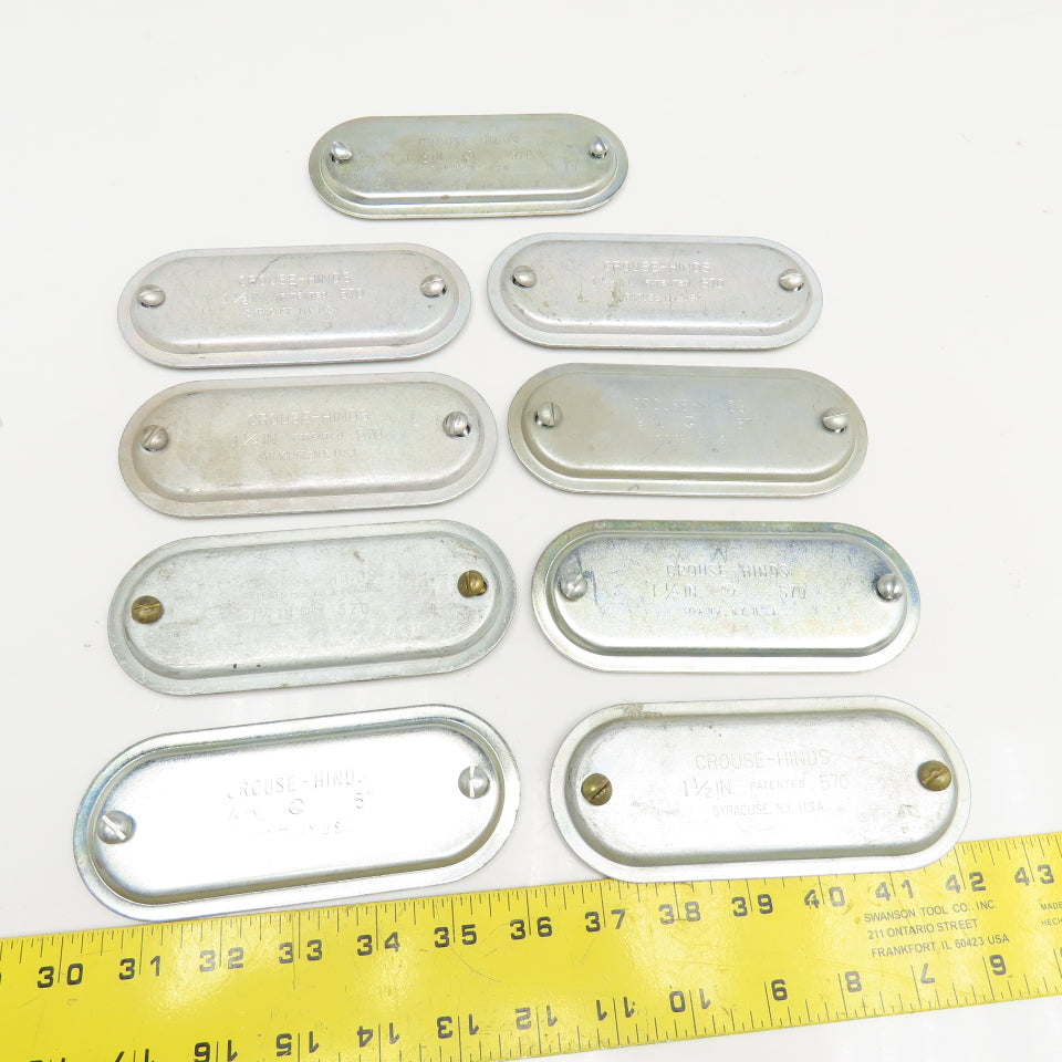 Crouse Hinds 570 1-1/2" Conduit Body Wedge Nut Cover Lot Of 9