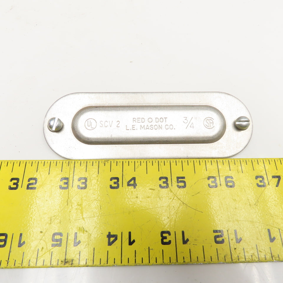 L.E. Mason SCV2 Red O Dot 3/4" Conduit Body Cover Lid Lot Of 17