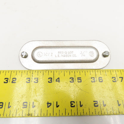 L.E. Mason SCV2 Red O Dot 3/4" Conduit Body Cover Lid Lot Of 17