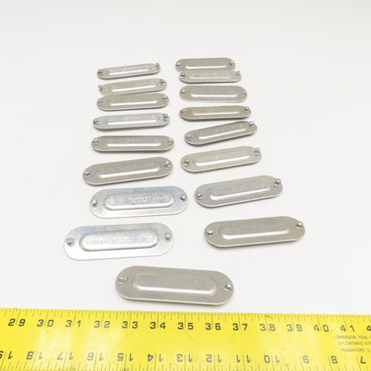 L.E. Mason SCV2 Red O Dot 3/4" Conduit Body Cover Lid Lot Of 17