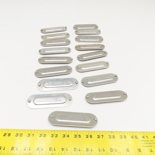 L.E. Mason SCV2 Red O Dot 3/4" Conduit Body Cover Lid Lot Of 17