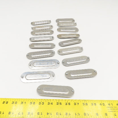 L.E. Mason SCV2 Red O Dot 3/4" Conduit Body Cover Lid Lot Of 17