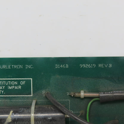 Hurletron 992619 Rev. B D146B Circuit Board PCB