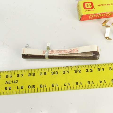 Ohmite 210-100M-40 100 Watt 500 OHMS Vitreous Enamled Resistor 6-1/2"L Lot of 3