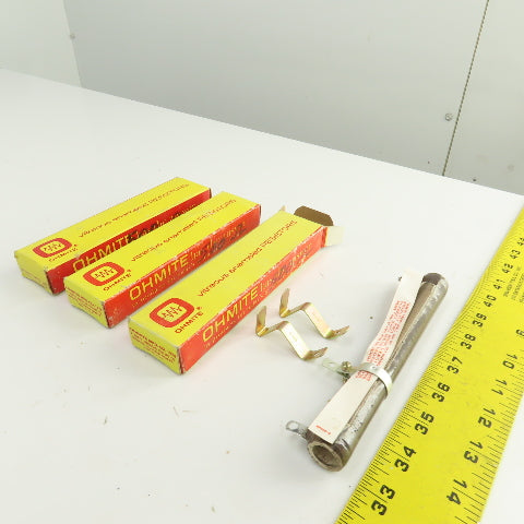 Ohmite 210-100M-40 100 Watt 500 OHMS Vitreous Enamled Resistor 6-1/2"L Lot of 3