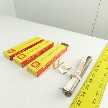 Ohmite 210-100M-40 100 Watt 500 OHMS Vitreous Enamled Resistor 6-1/2"L Lot of 3
