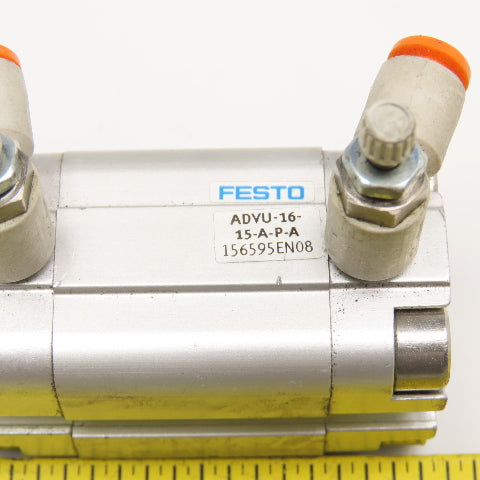 Festo ADVU-16-15-A-P-A 16mm Bore x 15mm Stroke Double Acting Air Cylinder