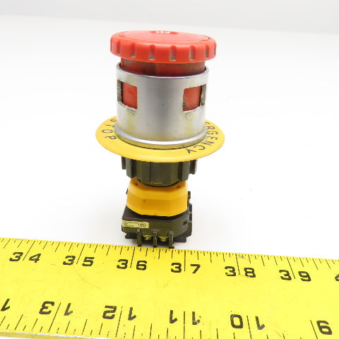 IDEC XN4E-BL 250V Twist To Release LOTO Emergency Stop E-Stop Switch