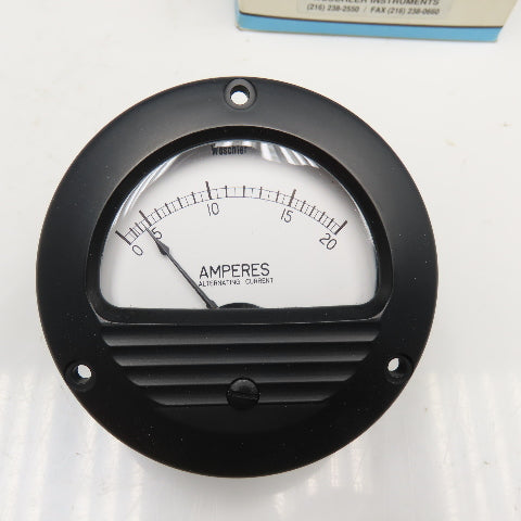 Weschler Electric 409C575A16 NA-351 0-20 Amp ACA Panel Analog Ammeter