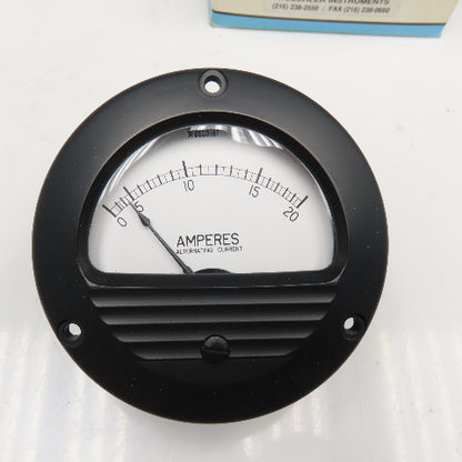Weschler Electric 409C575A16 NA-351 0-20 Amp ACA Panel Analog Ammeter