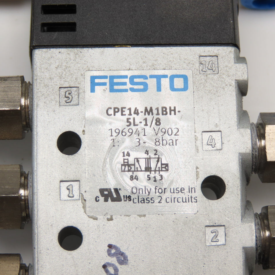 Festo CPE14-M1BH-5L-1/8 2 Position Pneumatic Solenoid Valve 1/8" NPT 24VDC Lot/2