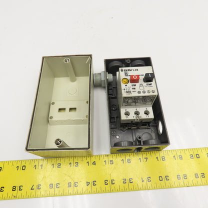Moeller Klockner PKZM 600V 25A 20Hp Manual Motor Starter 20-25A Trip Range