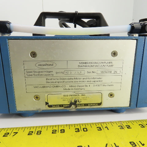 Vaccubrand MZ 2/1.9 Diaphragm Vacuum Pump 115V 1PH 0.18kW Tested