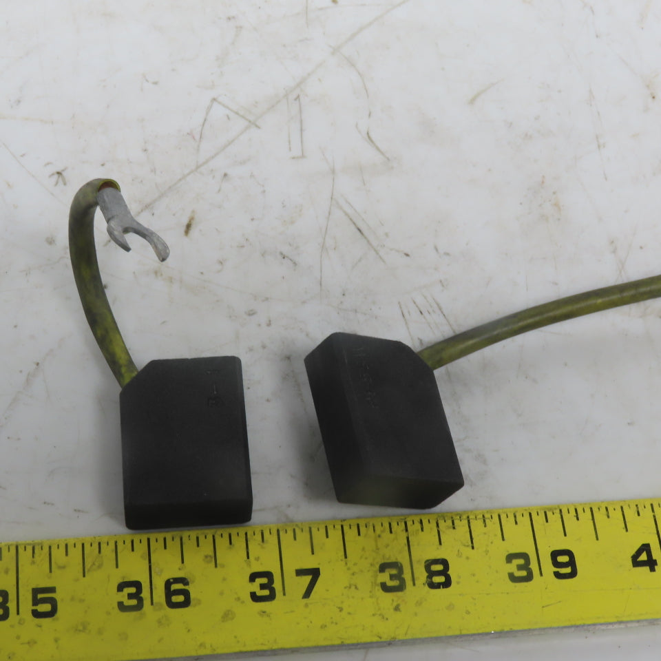RE59W Carbon Brush 1" Wide x 1.25" Tall x 0.492 Thick Lot of 2