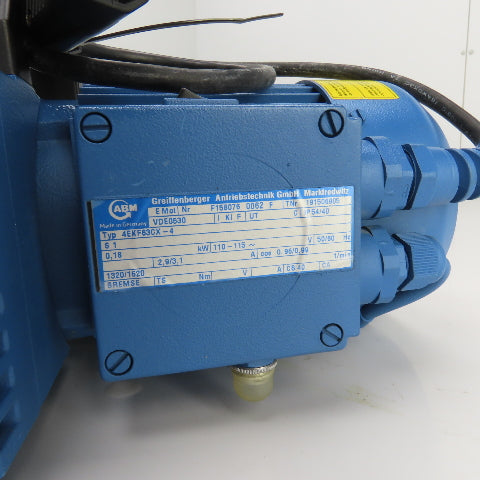 Vaccubrand MZ 2/1.9 Diaphragm Vacuum Pump 115V 1PH 0.18kW Tested