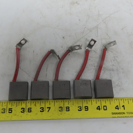 673 Carbon Brush 1" x 1" x 3/8" Lot of 5