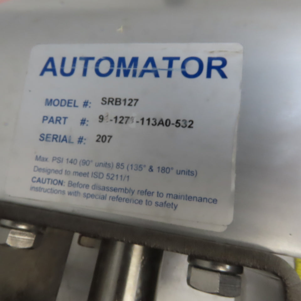 Flowtek 93127-11A0532 Pneumatic Actuator W/Centerline 200 Ser 8" Butterfly Valve