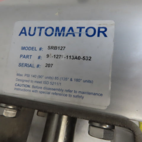 Flowtek 93127-11A0532 Pneumatic Actuator W/Centerline 200 Ser 8" Butterfly Valve