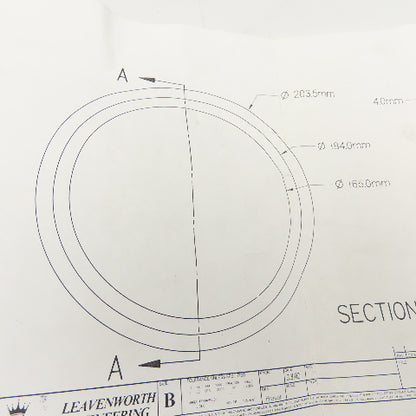 Rotogravure 165mm x 203mm x 16mm Thick Insulator Ring 4mm Step