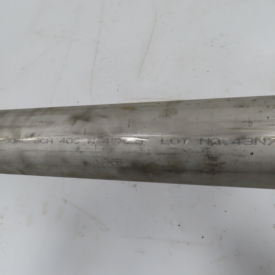 Kanzen TP304L 4" x 6' L SCH 40S Stainless Steel Pipe 1/4" Wall