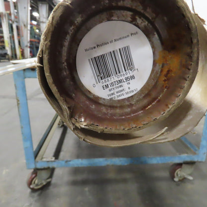 EM1073ML9596 Hollow Aluminum Profiles 96" OAL 1.450" W x 1/2" H Lot Of 16