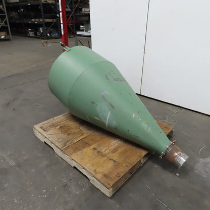 Open Top Cyclone Funnel Hopper Bulk Material Feeder Receiver 4"Intake 1/8" Walls